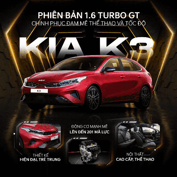 Kia K3 1.6 Turbo GT: Phiên bản chinh phục những khách ‘mê’ cảm giác lái